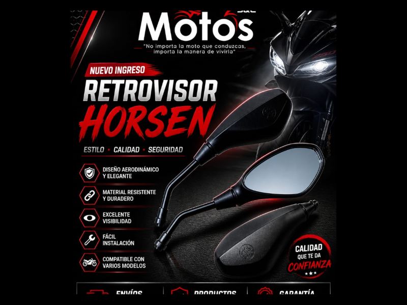 RETROVISOR HORSEN — repuesto de moto en Lima