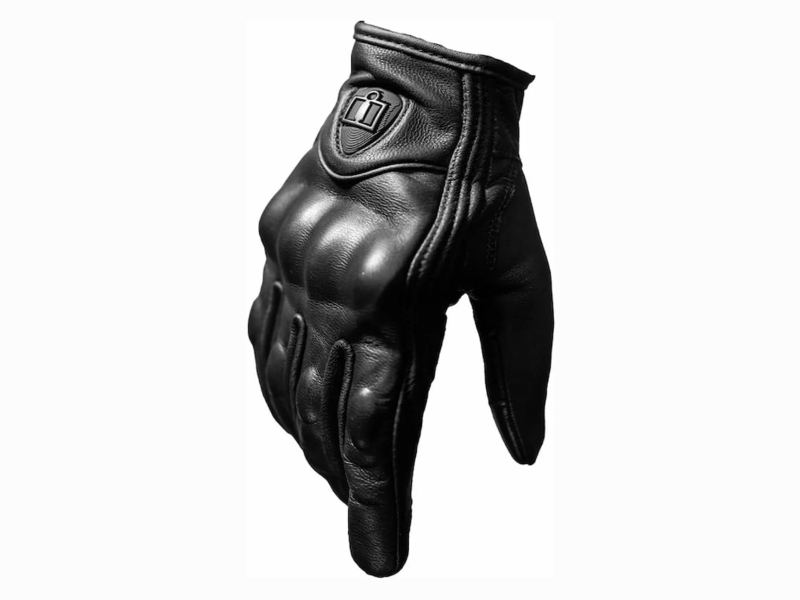 GUANTES DE CUERO CON PROTECCIÓN — repuesto de moto en Lima