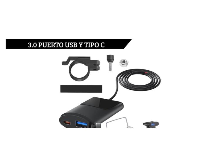 CARGADOR USB 3.0 Y TIPO C — repuesto de moto en Lima